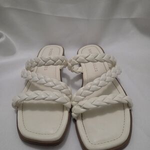 Cream Braided Women's Sandals